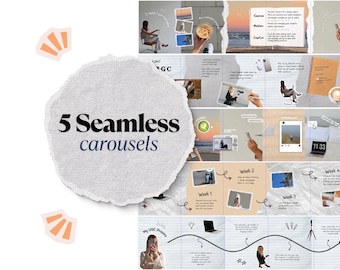 Seamless Instagram Carousel Template: Canva Content Creator Kit