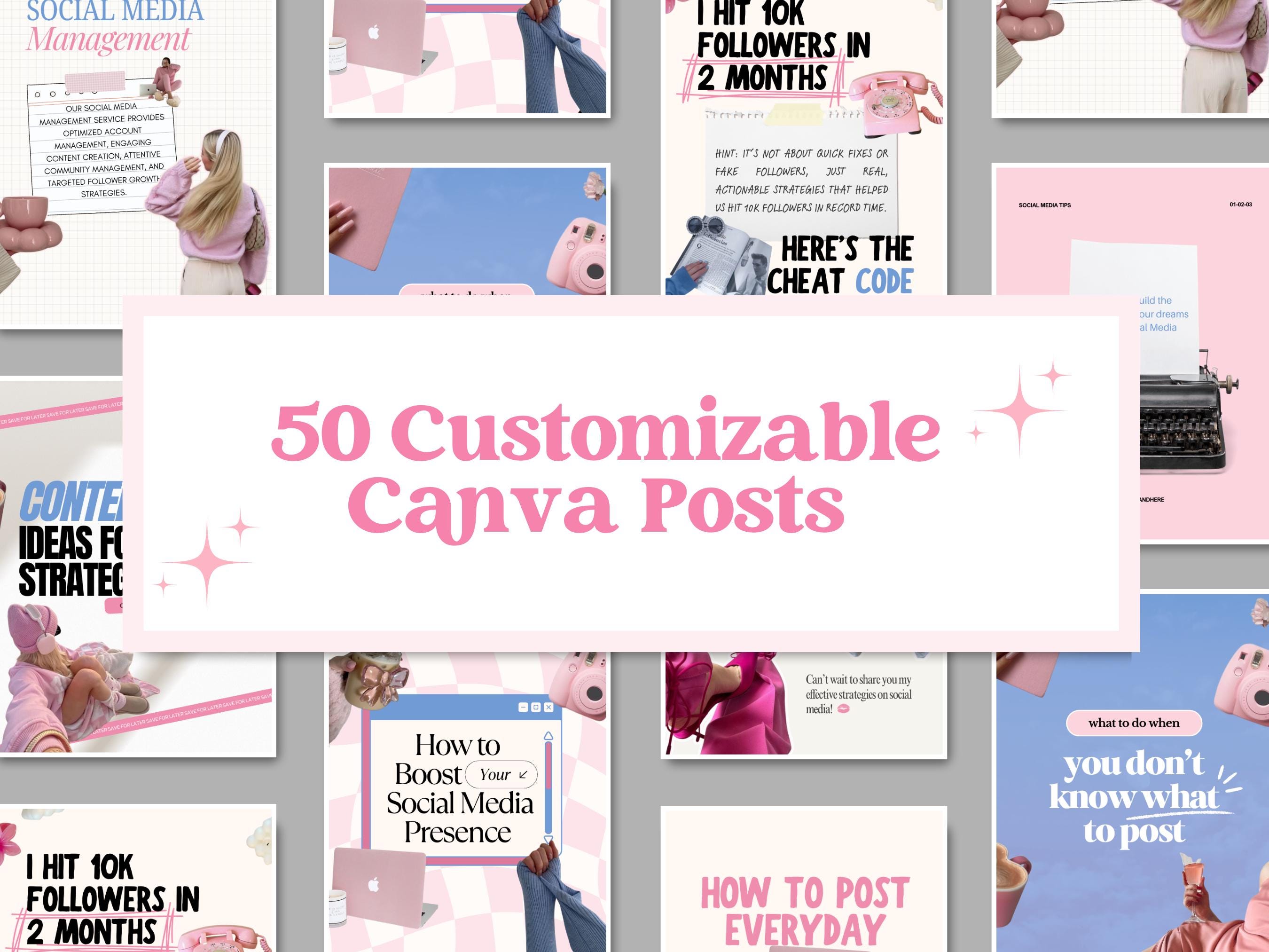 Editable Canva Instagram Templates | Social Media Templates for Coaches ...