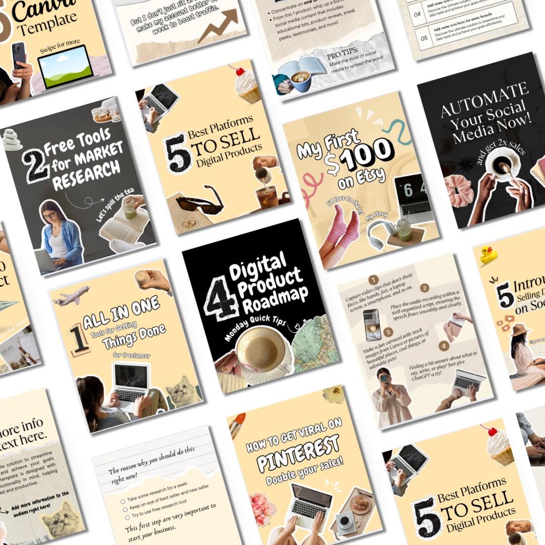 700+ Instagram Carousel Templates – Canva Social Media Posts (digital ...