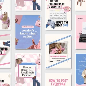 Editable Canva Instagram Templates | Social Media Templates for Coaches ...