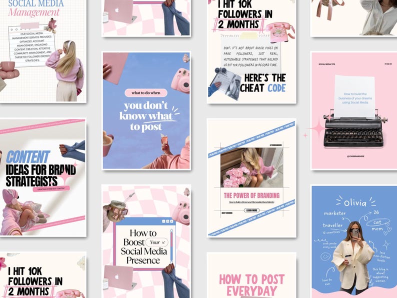 Editable Canva Instagram Templates | Social Media Templates for Coaches ...