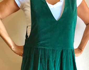 emerald green jumper dress