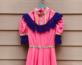 Pink Youth Folklorico Dancer Mexican Dress