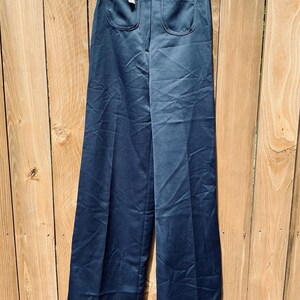 Weiner’s Department Store Navy Polyester Wide Leg Pants NOS