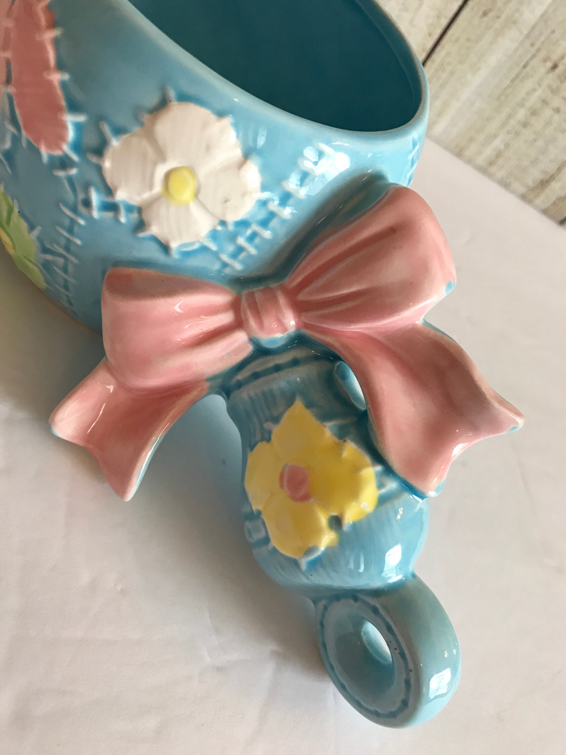 Nursery Baby Rattle Nancy Pew Giftware Planter Holder Japan - Etsy