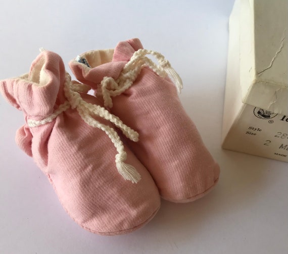 Pink Baby Booties Shoes Mrs. Day’s Ideal Baby Sho… - image 3