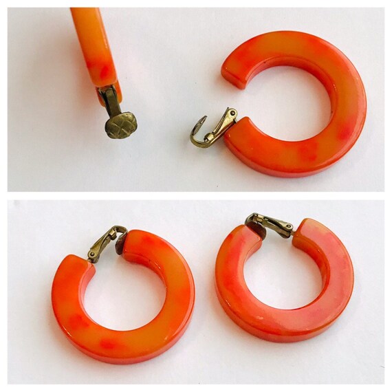 Boho Orange Yellow Statement Necklace With Orange… - image 4