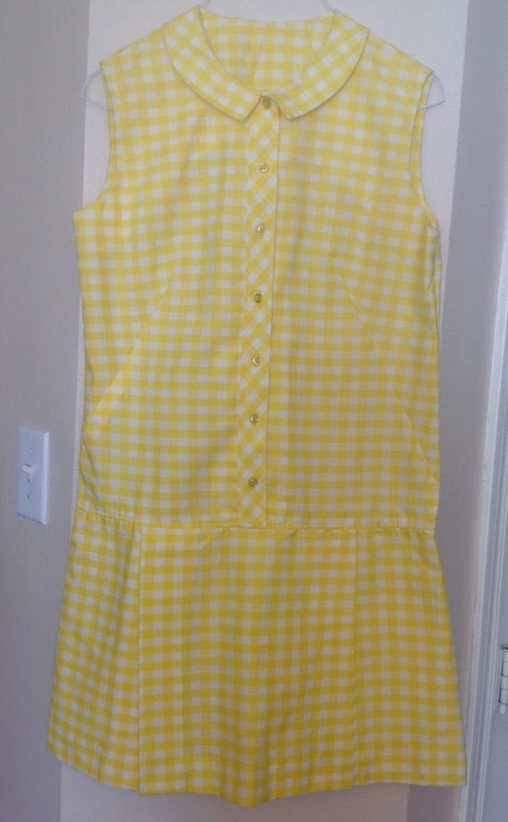 Adorable Culotte Dress Yellow Checkered Montgomery