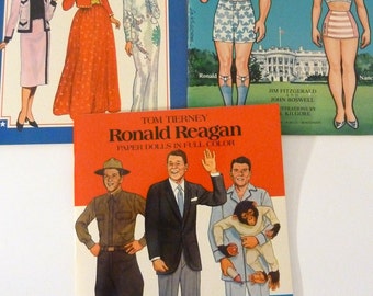 3 Ronald and Nancy Reagan Paper Dolls