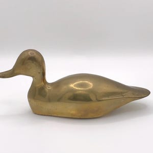 Brass Mallard Duck Figurine Paper Weight Decor