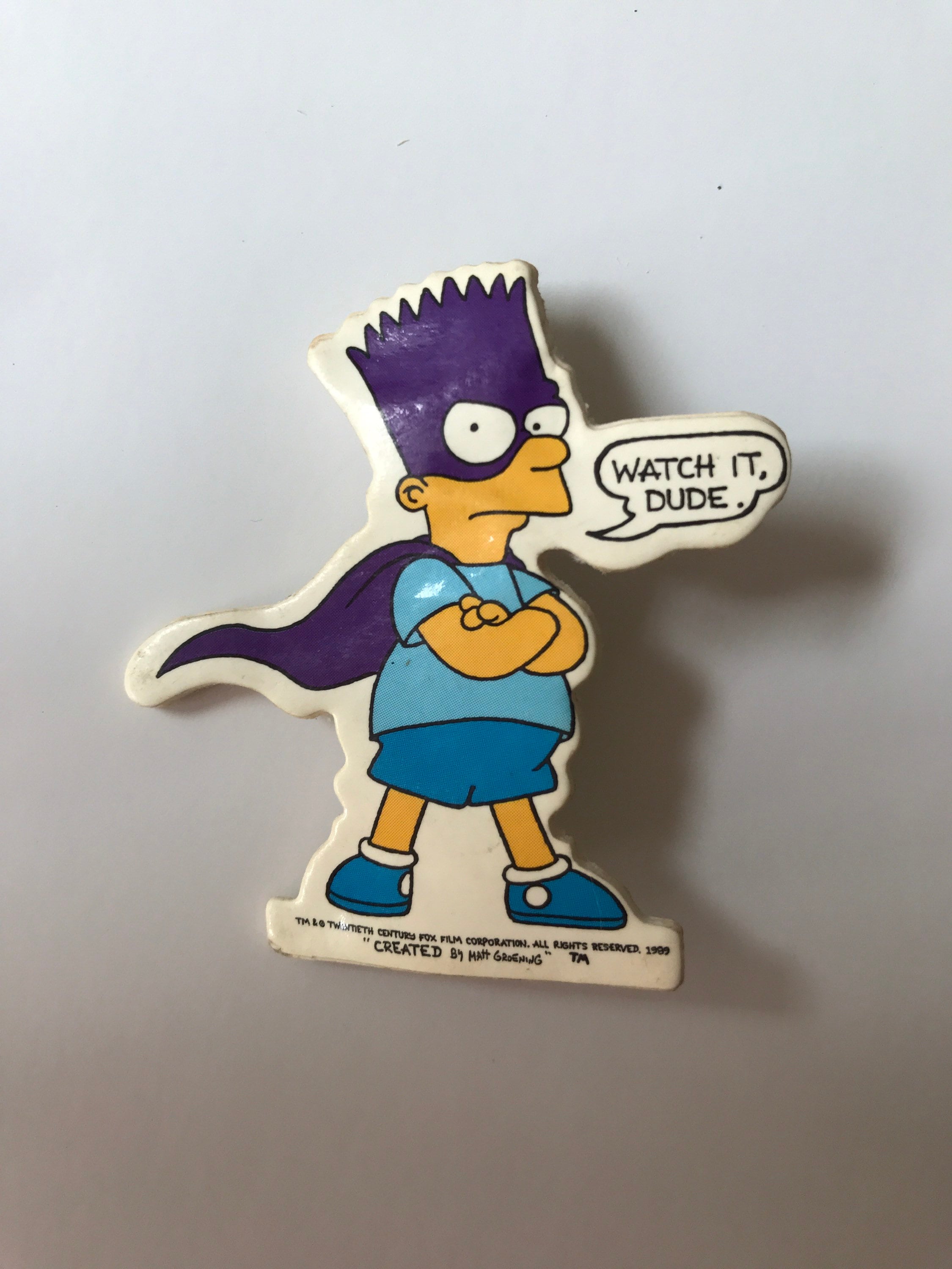 Bart Simpson Set of Two Watch It Dude Pins Buttons - Etsy