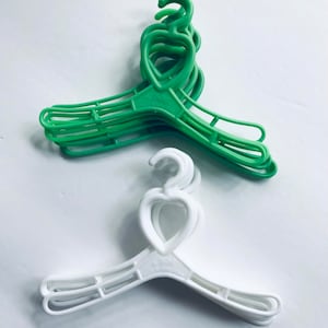 Totsy Doll Lot of 14 Green and White Clothes Hangers