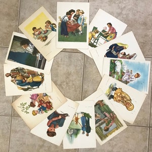 Providence Lithograph Set of Twelve Prints Sunday School Church Nursery Pictures