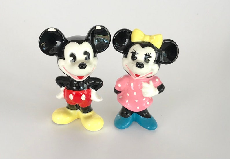 Disney Vintage Mickey And Minnie Mouse Figurine Made in Japan image 2