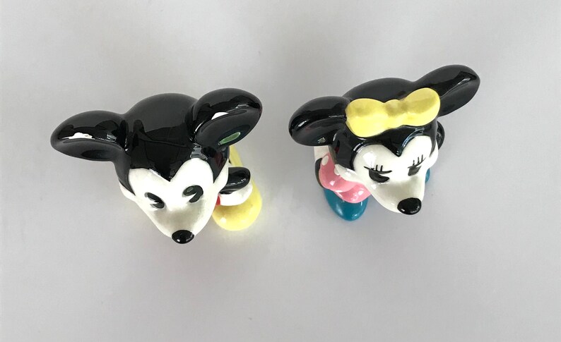 Disney Vintage Mickey And Minnie Mouse Figurine Made in Japan image 7