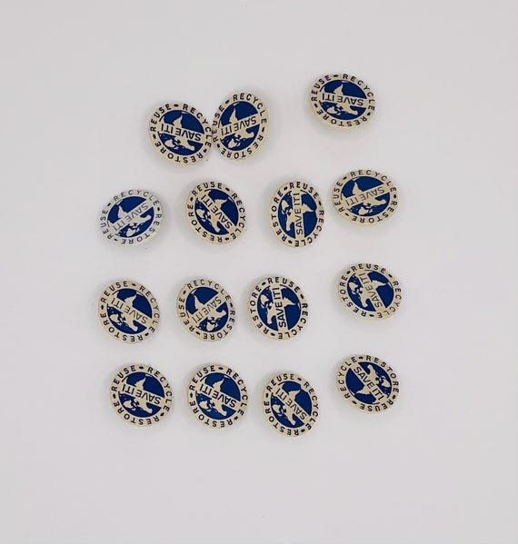 SAVE IT! Restore Reuse Recycle Set of 15 Tie Tack… - image 2