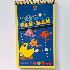 Pac-Man Vintage Notepad 1980 Mini Spiral Notebook
