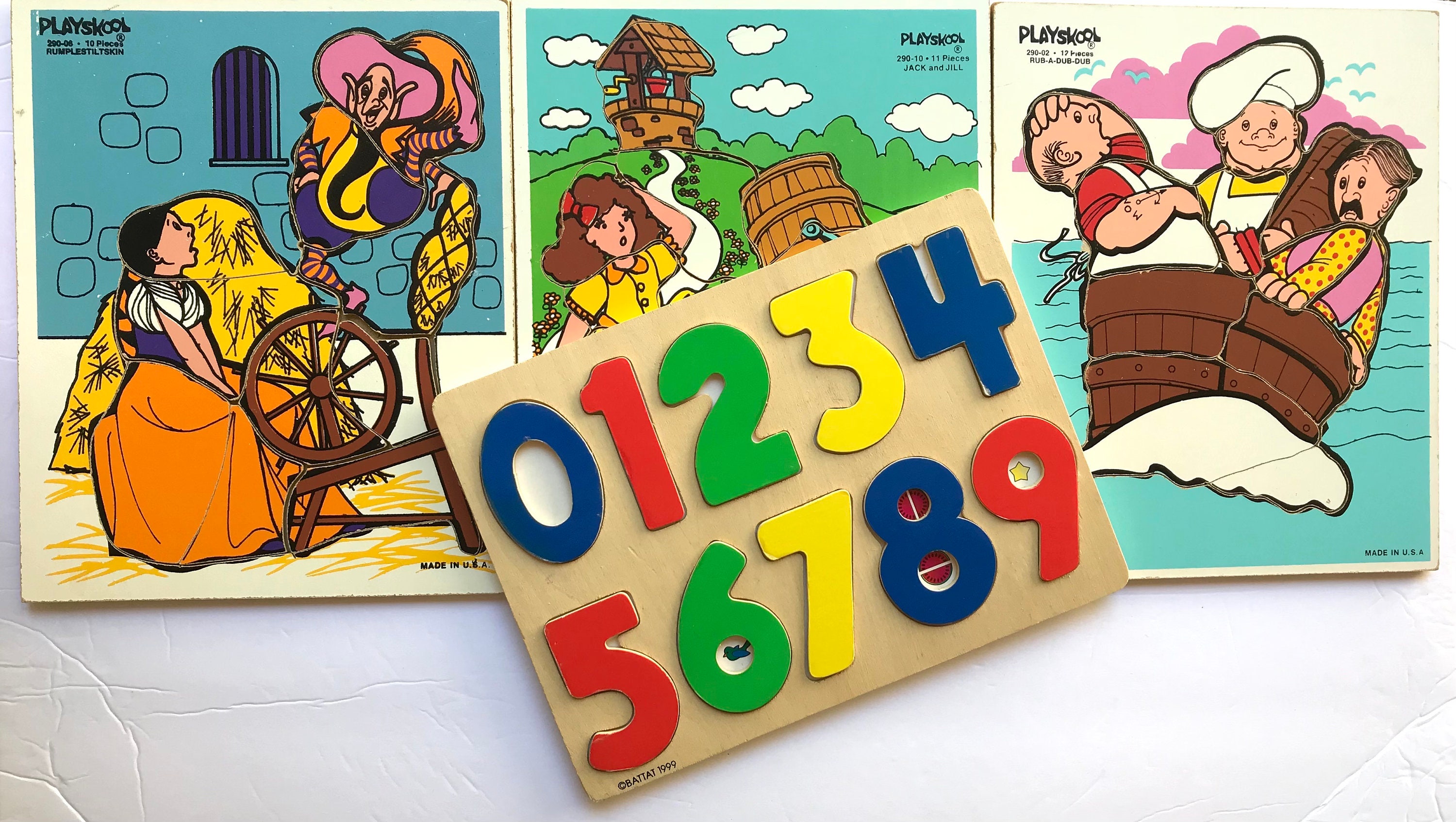 Puzzles Playskool Battat Wooden Children Lot of 4 - Etsy