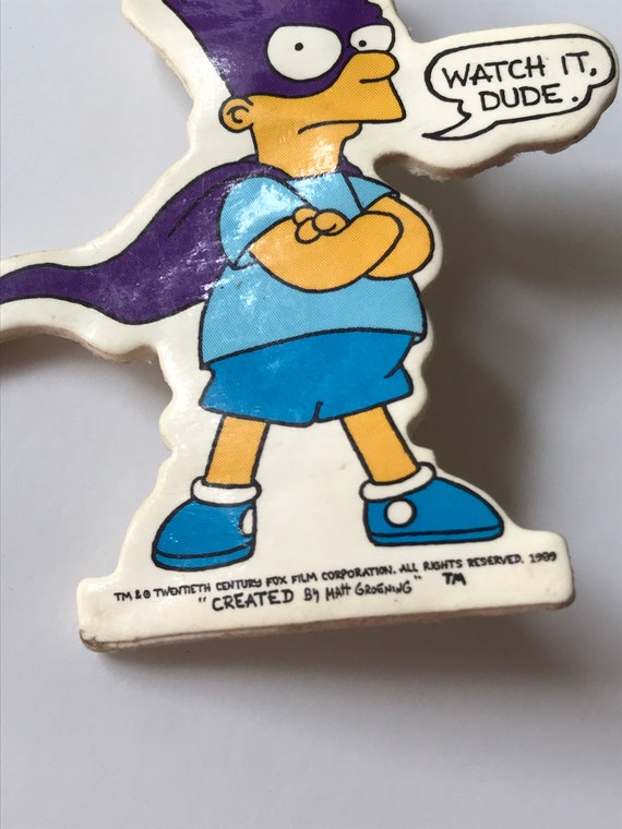 Bart Simpson Set of Two Watch It Dude Pins Buttons - Etsy