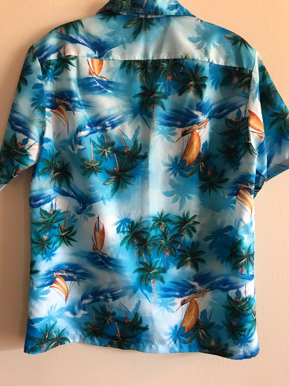 Kalena Fashions of Hawaii Luau Hawaiian Blue Butt… - image 3