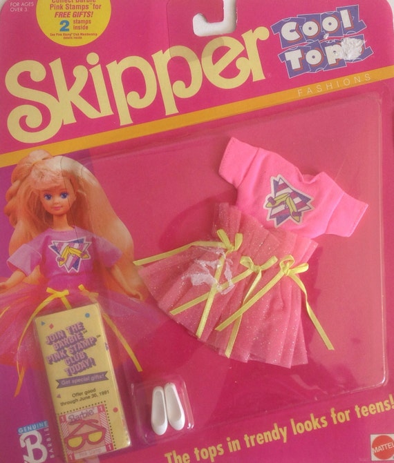 Vintage Barbie Skipper Doll Town Togs Green Felt Dress