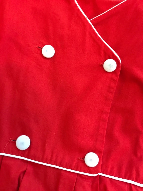 Maggie Breen Vintage Red Nautical Dress Girls Siz… - image 9