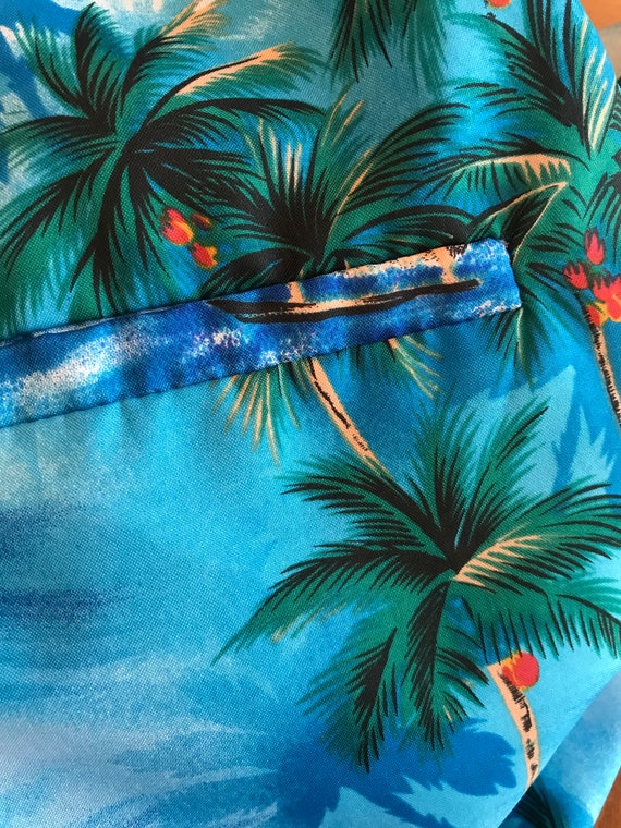 Kalena Fashions of Hawaii Luau Hawaiian Blue Butt… - image 5