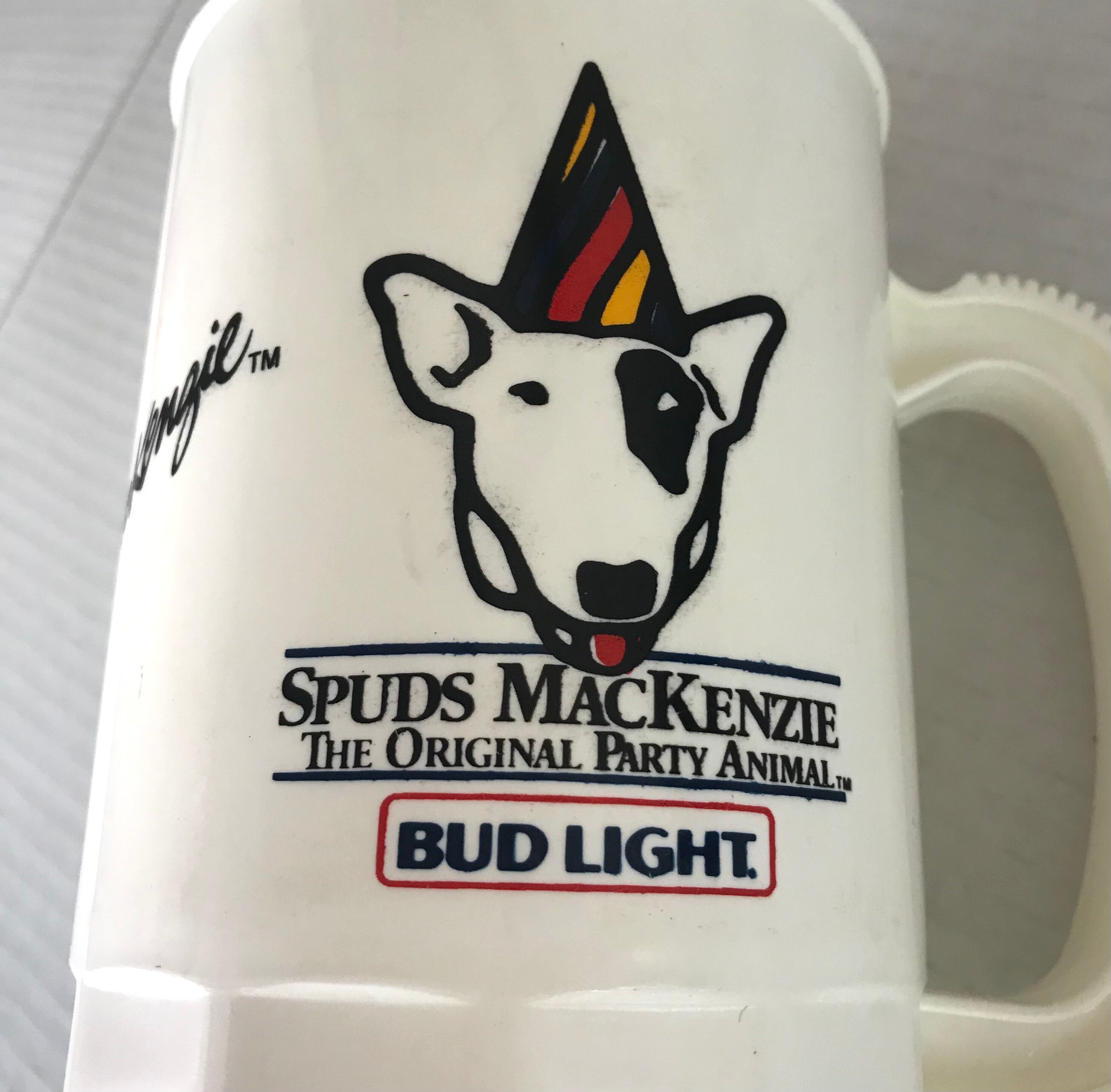 Spuds Mackenzie White Plastic 46 Oz Monster Mug - Etsy