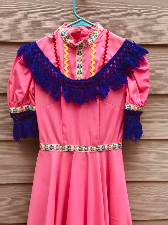 Pink Youth Folklorico Dancer Mexican Dress - Gem