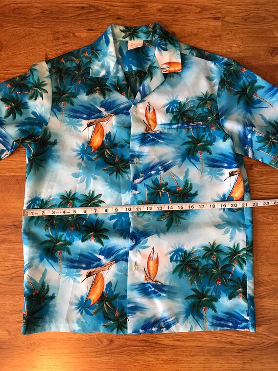 Kalena Fashions of Hawaii Luau Hawaiian Blue Butt… - image 8