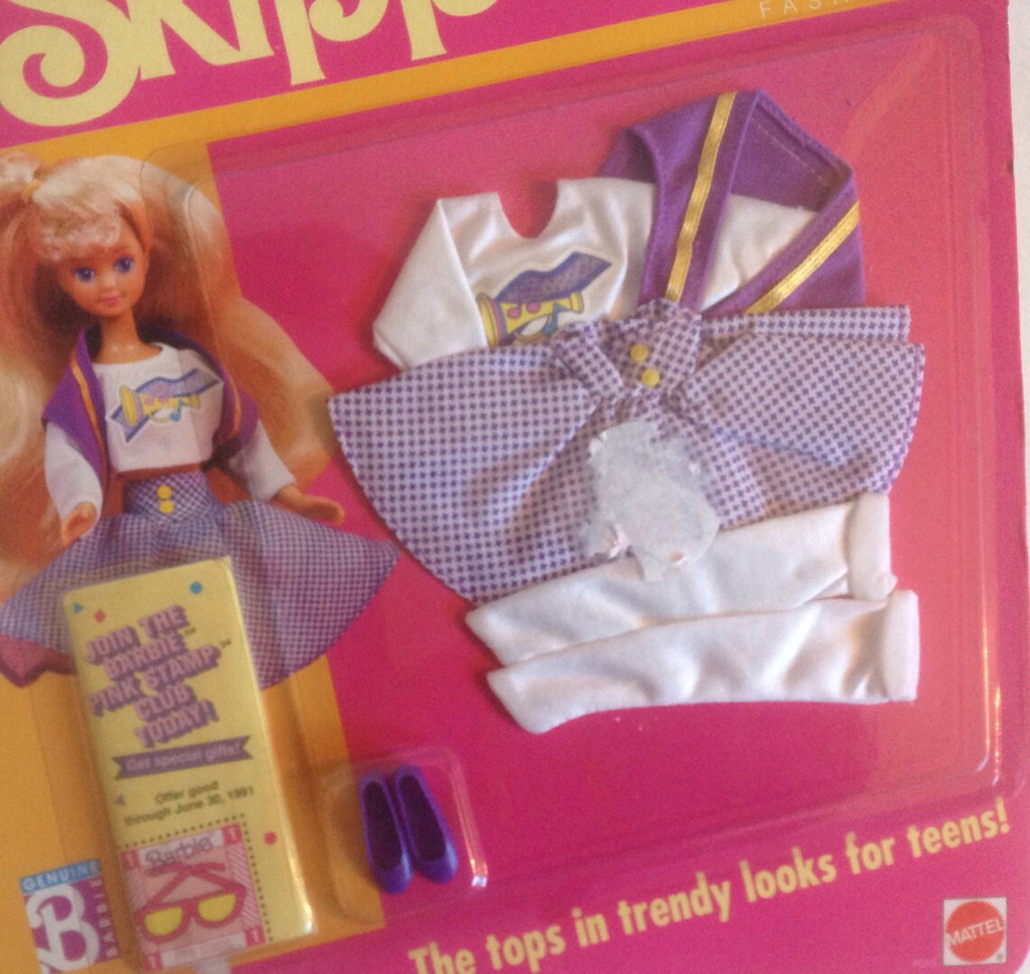 Barbie 1989 Cool Tops Skipper + Fashions Fabriqué en Chine NRFB