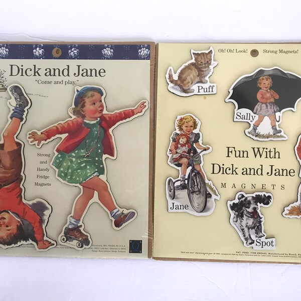 Magnets Fun With Dick and Jane Set of 2 Sealed