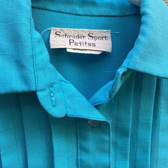 Schrader Sport Petites Aqua Short Sleeve Belted D… - image 7