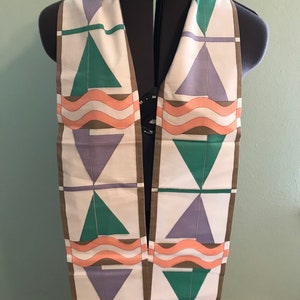 Ginnie Johansen Vintage Cotton Abstract Scarf