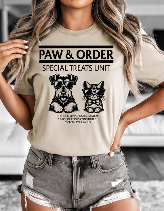 Paw and Order T-Shirt: Funny Dog & Cat Lover Tee