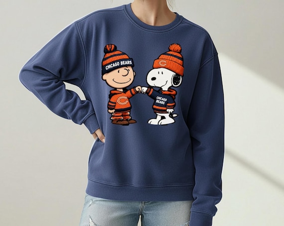 Snoopy and Charlie Brown Chicago FootBall Sweatshirt