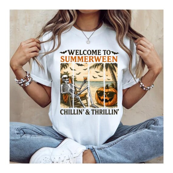 Halloween, summer , spooky, fun, tshirt