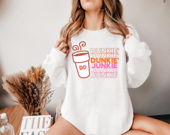 Dunkie Junkie coffee themed sweatshirt
