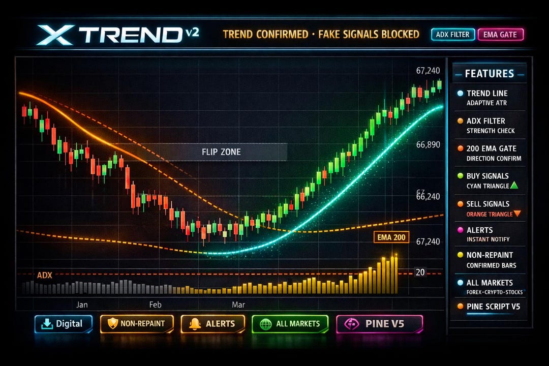 Xtrend Indicator Tradingview | Pine Script Indicator | Forex Crypto ...