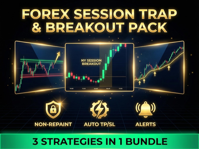 Forex Strategy Bundle | 3 TradingView Pine Script Strategies | PineScript Strategies | Forex Non Repaint image 1