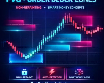 FVG + Order Block Zones Indicator | Smart Liquidity Zones | Non-Repainting Tradingview Pine script