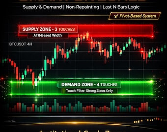 Smart SR Zones Indicator | Last N Bars Supply Demand Boxes | Non-Repainting Tradingview Pine script