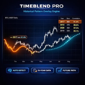 TimeBlend Pro | modèle historique | Indicateur de script de pin TradingView | Indicateur de marché sans peinture complète