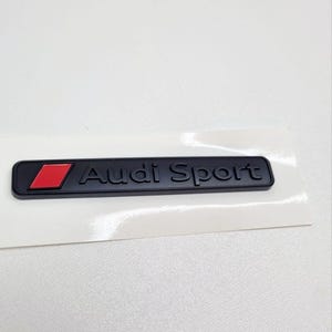 adesivo sticker audi sport nero opaco 8 x 2 cm