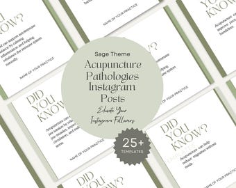 Acupuncture Instagram Post Templates | TCM Social Media Content (Canva Editable)