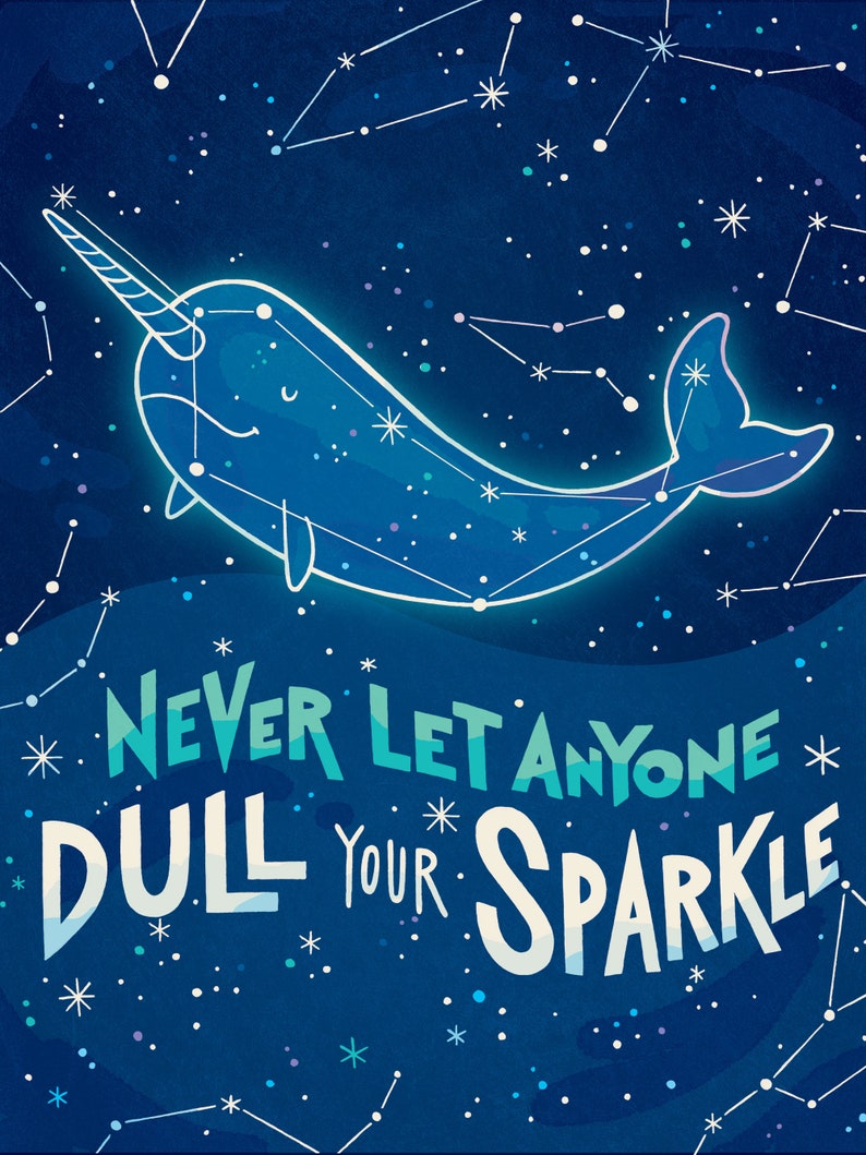 Printable Narwhal Poster / Digital Download / Inspirational - Etsy