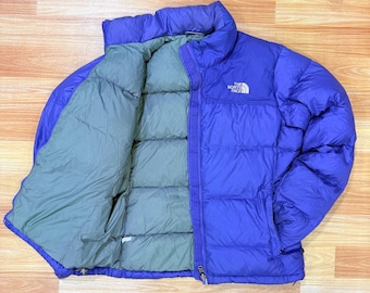 Vintage The North Face Nuptse Puffer Jacket | 700 Fill Goose Down, Cobalt Blue