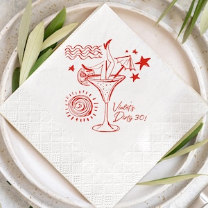 Personalized Birthday Napkins, Custom Cocktail Napkins, Birthday Party Tableware, Event Drink Napkins, Celebration Party Accessories