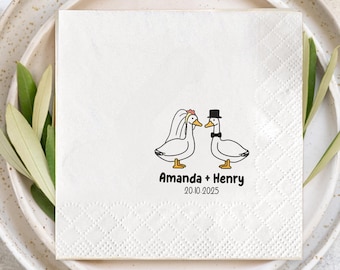 Personalized Wedding Napkins, Custom Cocktail Napkins with Text, Elegant Bar Napkins, Modern Wedding Decor, Party Favors, Reception Supplies