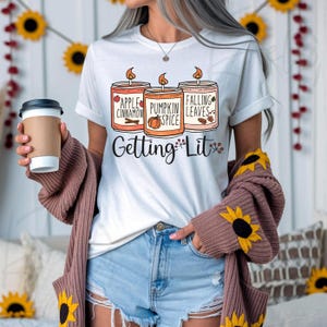 Getting Lit Candles SVG PNG Horror movies Adult Boho Retro, Fall Humor, Fall Leaves png, Retro Sublimation Fall File Front Back Svg Original